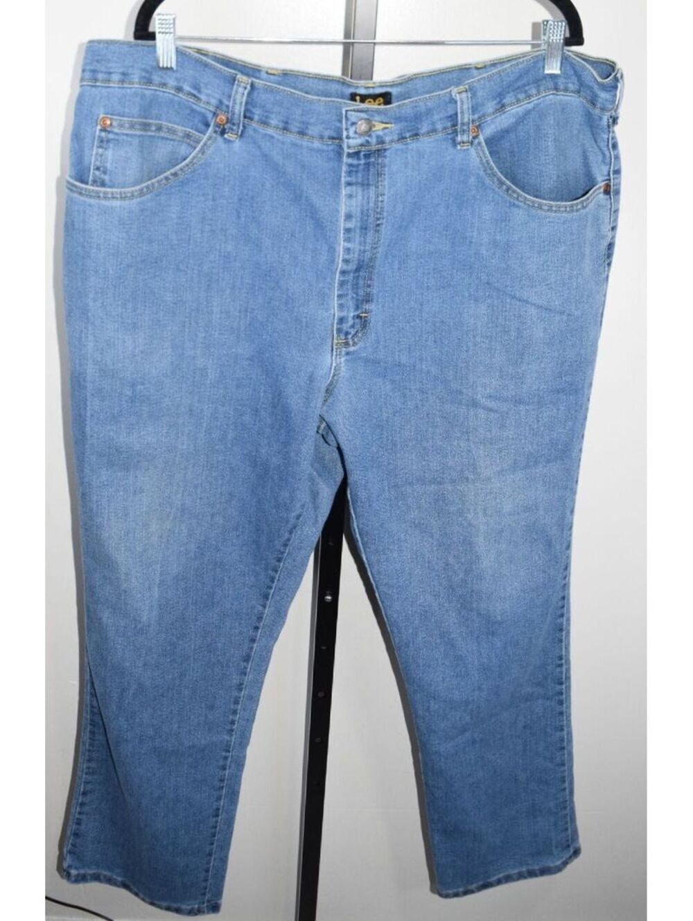 Lee Regular Fit Jeans Light Wash Blue Denim Classic Straight Leg